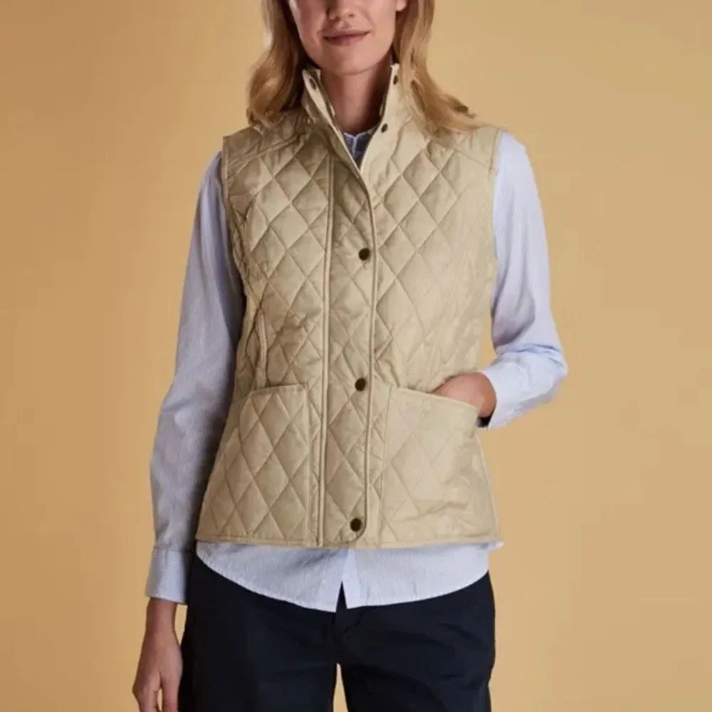 Barbour Summer Liddesdale Gilet Quilted Vest in pearl 4 NWT
